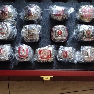 Ohio State Championship Ring Collection - Silver & Red